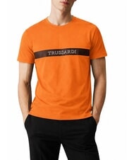 TRUSSARDI DIGITAL LEVRIERO Kurz&auml;rmeliges Baumwoll-T-Shirt - Herren-T-Shirts