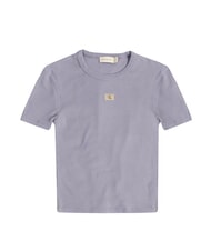 CALVIN KLEIN WASHED WOVEN LABEL Kurz&auml;rmeliges Baumwoll-T-Shirt - T-Shirts und Tops f&uuml;r Damen