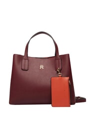 TOMMY HILFIGER TH ICON Handtasche mit Schulterriemen Samtbraun - Damentaschen - 1