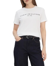 TOMMY HILFIGER TH 1985 Baumwoll-T-Shirt optisch wei&szlig; - T-Shirts und Tops f&uuml;r Damen - 1