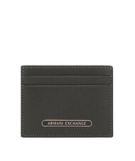 ARMANI EXCHANGE BARCELONA Flaches Kreditkartenetui aus Leder - Brieftaschen Herren