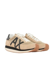 ARMANI EXCHANGE ROYALE SUEDE AIR MESH Ledersneakers mit AX-Logo Soul+Black - Herrenschuhe - 1