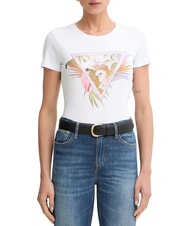 GUESS PALM TRIANGLE Baumwoll-T-Shirt purwei&szlig; - T-Shirts und Tops f&uuml;r Damen - 1