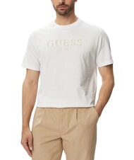 GUESS LOGO Kurzarm-T-Shirt aus reiner Baumwolle - Herren-T-Shirts