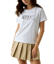 GUESS SEQUINS BIG LOGO Kurz&auml;rmeliges T-Shirt mit gro&szlig;em Logo - T-Shirts und Tops f&uuml;r Damen