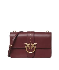 PINKO LOVE ONE CLASSIC Umh&auml;ngetasche aus Leder mit &Uuml;berschlag - Damentaschen