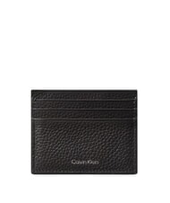 CALVIN KLEIN FOIL EMBOSS  Flaches Kartenetui aus Leder - Brieftaschen Herren