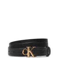 CALVIN KLEIN FACET CK BUCKLE Doppelseitiger Lederg&uuml;rtel - G&uuml;rtel