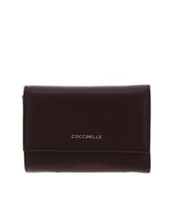 COCCINELLE METALLIC SOFT Bifold-Brieftasche aus geh&auml;mmertem Leder - Brieftaschen Damen