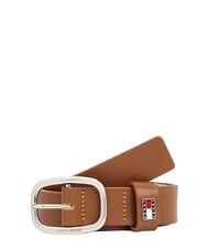 TOMMY HILFIGER TOMMY JEANS OVAL  Verk&uuml;rzbarer Lederg&uuml;rtel Cognac - G&uuml;rtel - 1