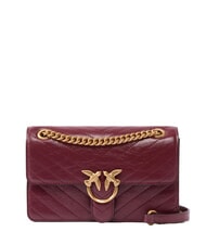 PINKO LOVE ONE LIGHT Mini-Stepptasche aus Leder - Damentaschen