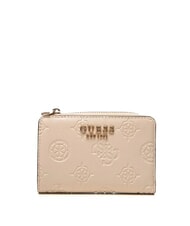 GUESS LAUREL 2 Mittelgro&szlig;e Geldb&ouml;rse mit Rei&szlig;verschluss helltaupefarbenes Logo - Brieftaschen Damen - 1