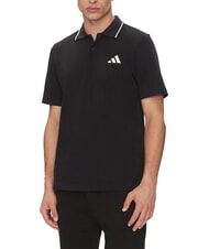 ADIDAS SMALL LOGO Kurz&auml;rmeliges Poloshirt aus reiner Baumwolle Schwarz - Herren-Polo-Shirts/Herren-Polo-Shirt/Herrenpoloshirt/Herrenpoloshirts - 1
