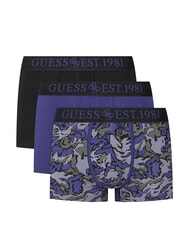GUESS JOE Drei Paar Boxershorts Gel&auml;ndetarnblau - Herrenslip - 1