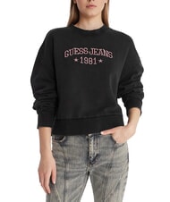 GUESS JEANS DROP BAKER CROP Baumwoll-Sweatshirt - Sweatshirts Damen
