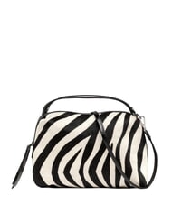 GIANNI CHIARINI ALIFA Schultertasche aus Leder mit Schulterriemen schwarz-wei&szlig;es Zebra - Damentaschen - 1