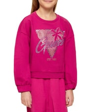 GUESS KID Baumwoll-Sweatshirt f&uuml;r M&auml;dchen Fuchsie - Sweatshirts Kinder - 1