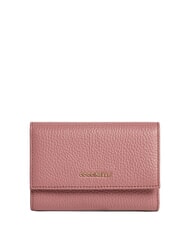 COCCINELLE METALLIC SOFT Bifold-Brieftasche aus geh&auml;mmertem Leder - Brieftaschen Damen