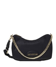 LOVE MOSCHINO CITY CORE Schultertasche mit Kettenschulterriemen Schwarz - Damentaschen - 1
