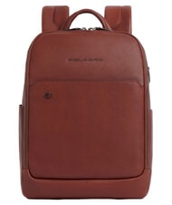 PIQUADRO BLACK SQUARE 13-Zoll-Laptop-Rucksack aus Leder - PC-Rucks&auml;cke