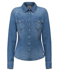 GUESS VELVET Jeanshemd, lang&auml;rmelig - Damenblusen