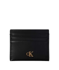 CALVIN KLEIN CK Flacher Kartenhalter aus Leder - Brieftaschen Damen