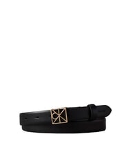 CALVIN KLEIN EMBLEM BUCKLE Lederg&uuml;rtel - G&uuml;rtel
