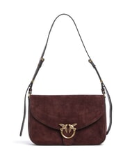 PINKO LOVE SATCHEL Schultertasche aus Wildleder - Damentaschen