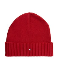 TOMMY HILFIGER TH FLAG Baumwoll-Beanie-M&uuml;tze mit Umschlag - M&uuml;tzen/H&uuml;te