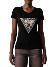 GUESS SAVANNA LEOPARD TRIANGLE Kurzarm-T-Shirt - T-Shirts und Tops f&uuml;r Damen