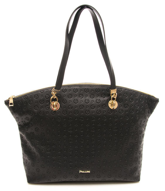 POLLINI Embossed Heritage Schultertasche Schwarz - Damentaschen