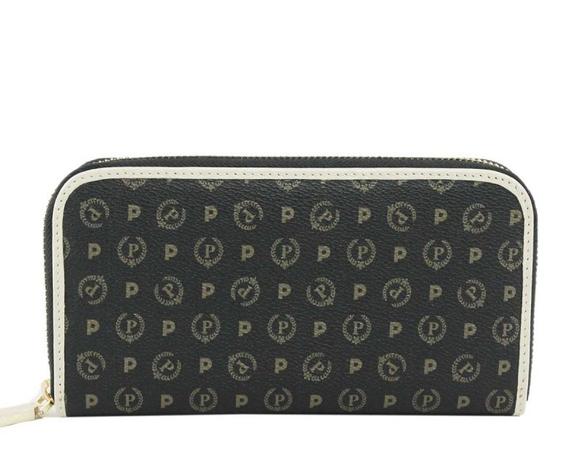 POLLINI Geldbörse HERITAGE CLASSIC-Linie schwarz / elfenbein - Brieftaschen Damen