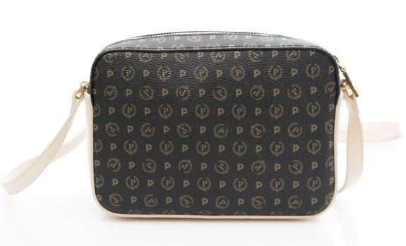 POLLINI Heritage Classic Mini-Schultertasche schwarz / elfenbein - Damentaschen