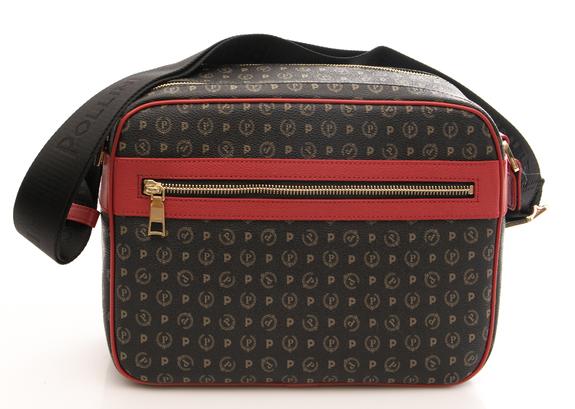 POLLINI Heritage Classic Schultertasche schwarzer Lack - Damentaschen