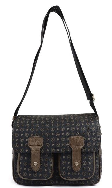 POLLINI Heritage Bronze Messenger mit Schulterriemen schwarze Bronze - Damentaschen