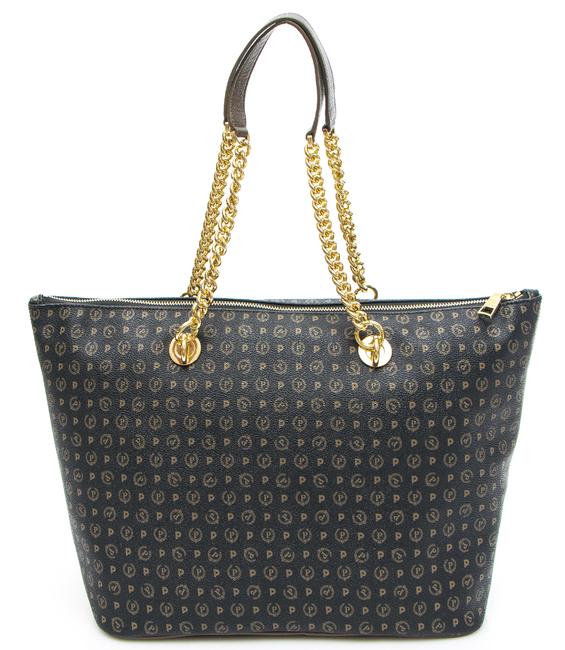 POLLINI HERITAGE Shoulder Shopper, austauschbare Tragegriffe schwarze Bronze - Damentaschen