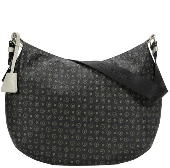 POLLINI Heritage Classic Umhängetasche mit Lederdetails schwarz / elfenbein - Damentaschen