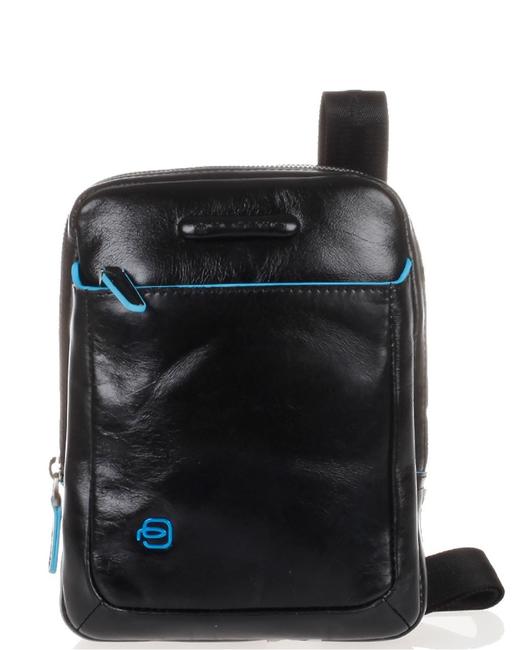PIQUADRO Bürste BLUE SQUARE, Tablet-Halter, aus Leder Schwarz - Umhängetaschen Herren