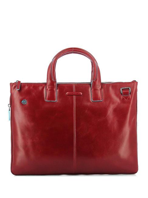 PIQUADRO Ordner BLUE SQUARE, 15,6" PC-Halter, erweiterbar ROT - Arbeitstaschen