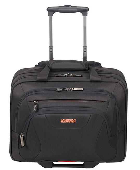 AMERICAN TOURISTER Trolley Pilota AT WORK, Tablet- und PC-Halterung 15,6 " SCHWARZ / ORANGE - Pilotentrolley