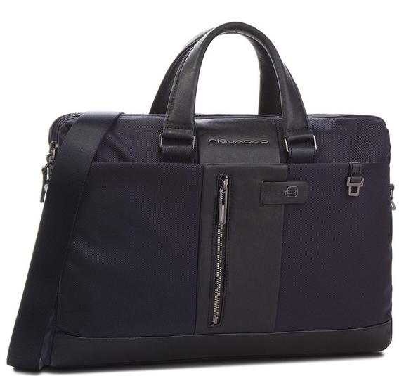 PIQUADRO BRIEF 15,6 "PC-Aktentasche Blau - Arbeitstaschen
