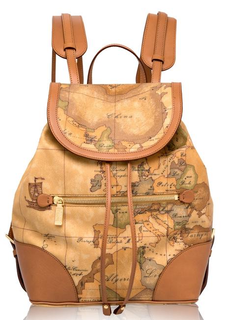 ALVIERO MARTINI PRIMA CLASSE Geo Schulterrucksack, Made in Italy NATÜRLICH - Damentaschen