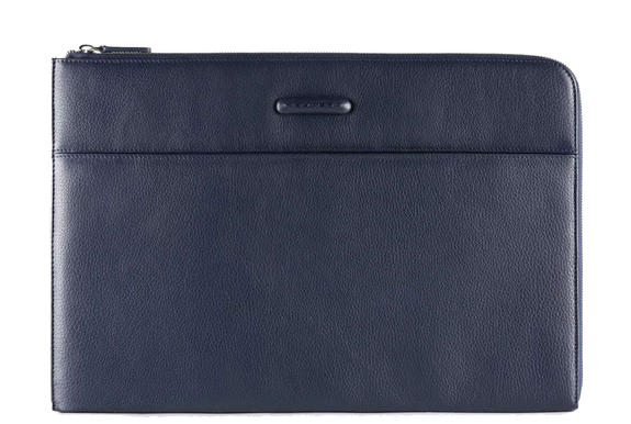 PIQUADRO Modus MacBook 15 "Hülle aus Leder Blau - Tablettmappe &amp; Organizer