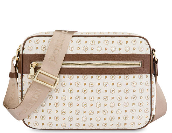 POLLINI Heritage Classic Schultertasche elfenbein / braun - Damentaschen
