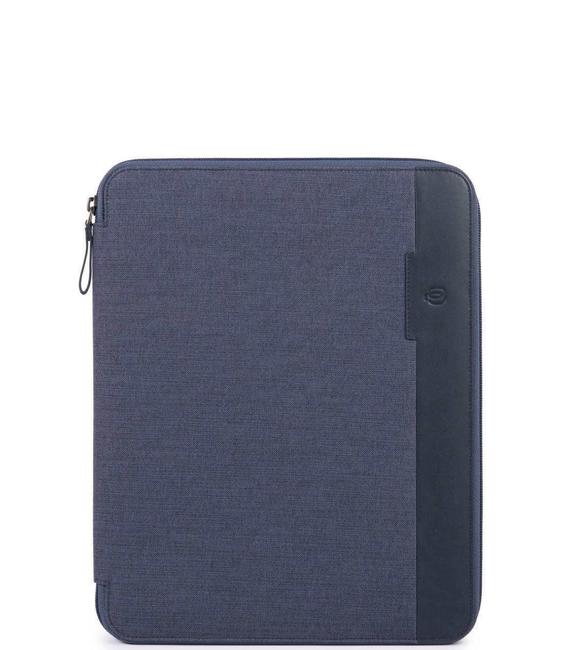 PIQUADRO TIROS Notizblockhalter aus recyceltem Polyester Blau - Tablettmappe &amp; Organizer