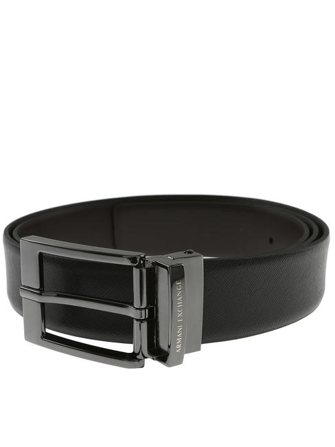 ARMANI EXCHANGE LOGO Wendbarer Gürtel SCHWARZ / DUNKELBRAUN - Gürtel