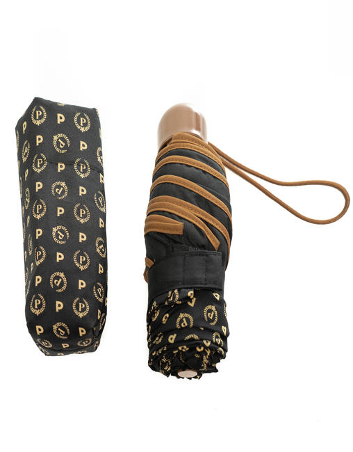POLLINI  HERITAGE CLASSIC Taschenschirm Schwarz Braun - Regenschirme
