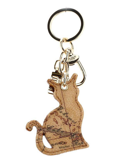 ALVIERO MARTINI PRIMA CLASSE  Katzen-Schlüsselanhänger mit GEO-Print NATÜRLICH - Schlüsselanhänger und Schlüsseletuis