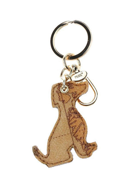 ALVIERO MARTINI PRIMA CLASSE  Hund Schlüsselanhänger mit Geo-Print NATÜRLICH - Schlüsselanhänger und Schlüsseletuis