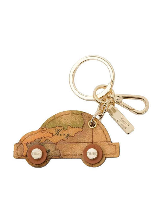 ALVIERO MARTINI PRIMA CLASSE  Auto-Schlüsselanhänger mit Geo-Print NATÜRLICH - Schlüsselanhänger und Schlüsseletuis
